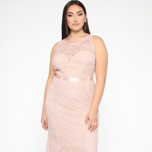 FASHIONOVA TREASURE ME LACE MAXI DRESS BLUSH